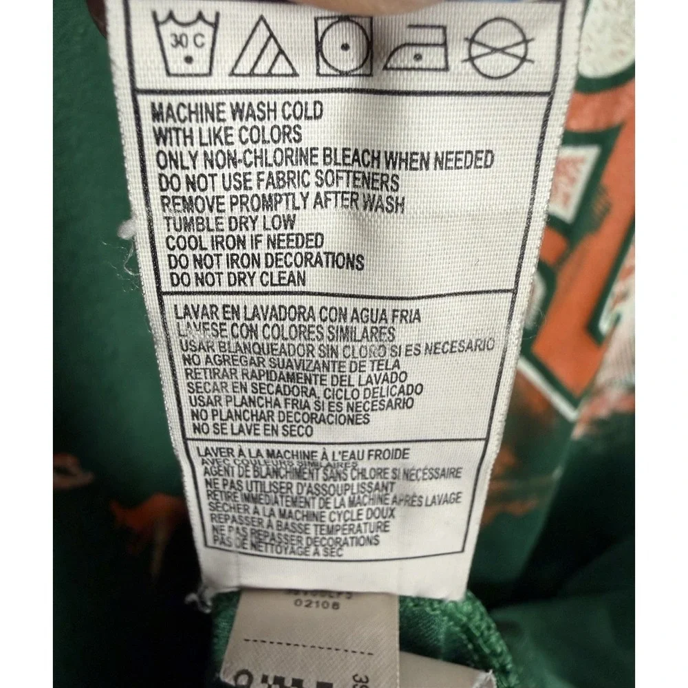 Miami Hurricanes Adidas Green Climalite Performance Baseball T-Shirt Size XL - Picture 7 of 9